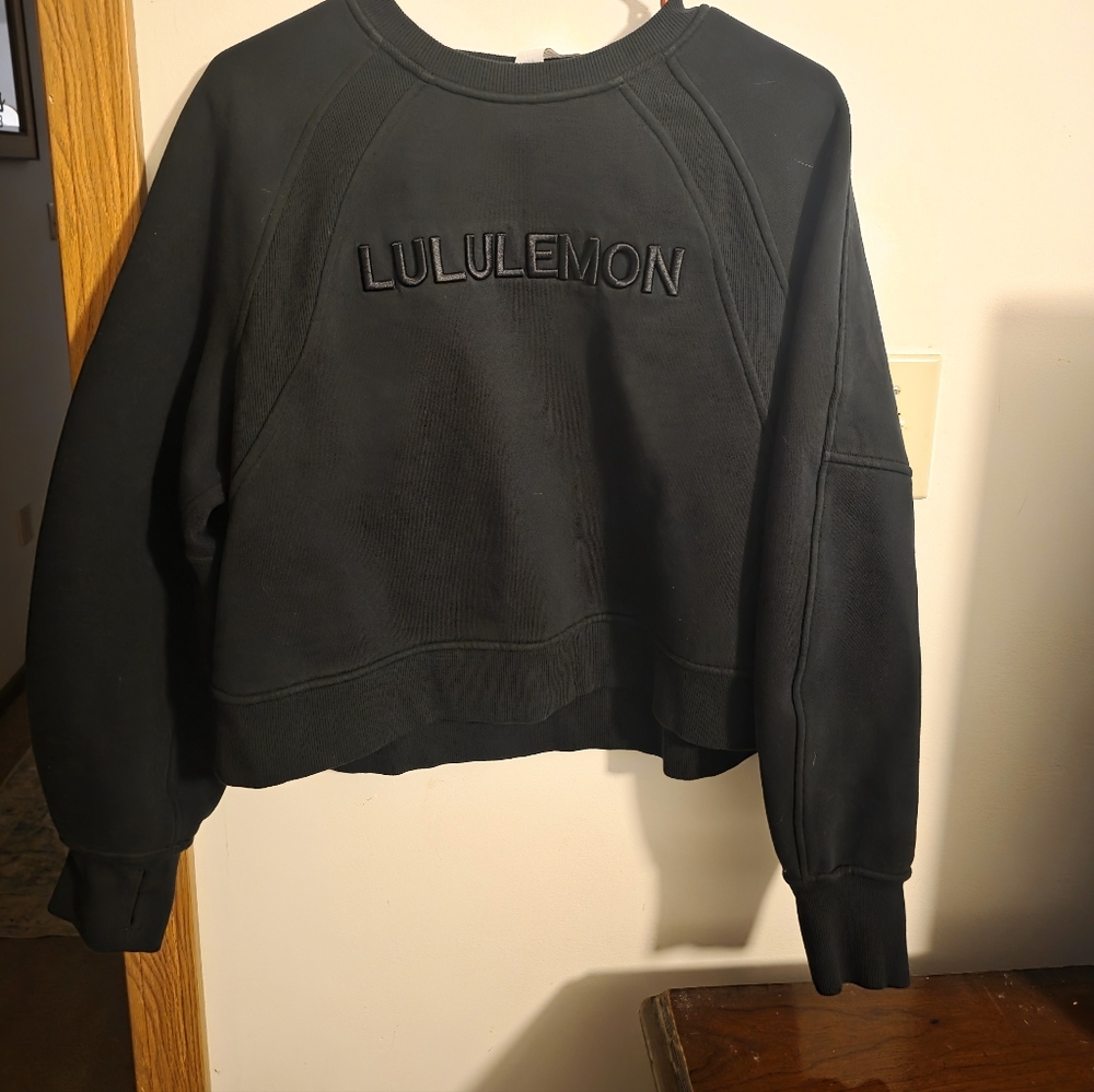 lululemon athletica Black Crew Neck Sweater